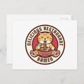 Ramen Cat  Briefkaart (Voorkant / Achterkant)