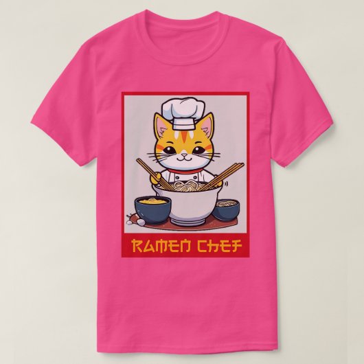 Ramen Cat Chef T-shirt (Design voorkant)