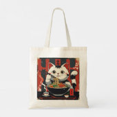 Ramen Cat Delight Canvas tas – Purfectly Noodle (Achterkant)