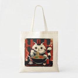 Ramen Cat Delight Canvas tas – Purfectly Noodle