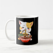 Ramen Cat Eating Noodles Kawaii Anime Merch Gift G Koffiemok (Links)