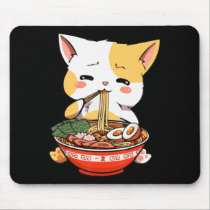 Ramen Cat Eating Noodles Kawaii Anime Merch Gift G Muismat