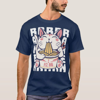 Ramen Cat Eating Ramen Noodles T-shirt