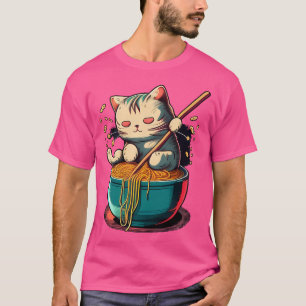 Ramen Cat - Japanse kat die Ramen eet T-shirt