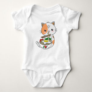 Ramen Cat Kawaii Anime achtergrond en illustratie Romper