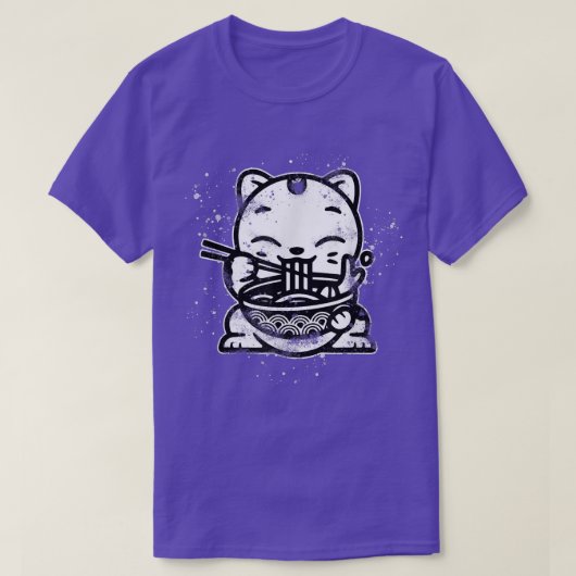 Ramen Cat Kawaii Anime Cool Japanese Gift  T-shirt (Design voorkant)