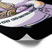 Ramen Cat Kawaii Anime Japanner Kawaii Neko Poster (Hoek)