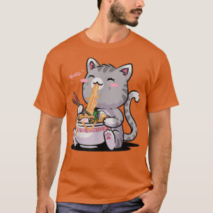 Ramen Cat Kawaii Anime Japans eten Gift voor Girl T-shirt
