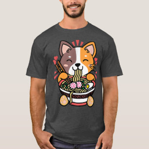 Ramen Cat Kawaii Anime Japans eten Gift voor Girl T-shirt