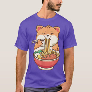 Ramen Cat Kawaii Anime Japans eten meisje T-shirt
