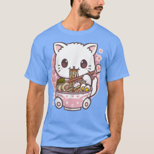 Ramen Cat Kawaii Anime Japans eten meisje T-shirt