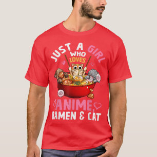 Ramen Cat Kawaii Anime Japans Neko Bowl Otaku Nr. T-shirt