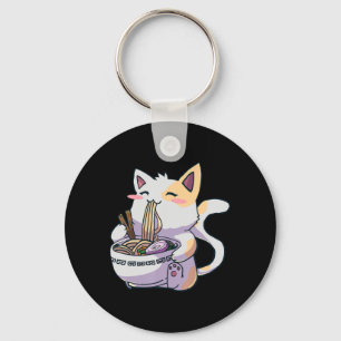 Ramen Cat Kawaii Anime Japanse Gift Sleutelhanger