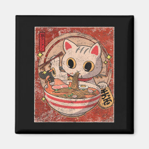 Ramen Cat Kawaii Anime Japanse voedselcadeaus Te Magneet