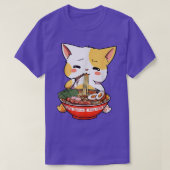 Ramen Cat Kawaii Anime Japanse voedselmeisjes T-shirt (Design voorkant)