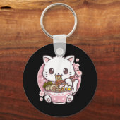 Ramen Cat Kawaii Anime Ramen Cat Cat Lovers Kawaii Sleutelhanger (Voorkant)