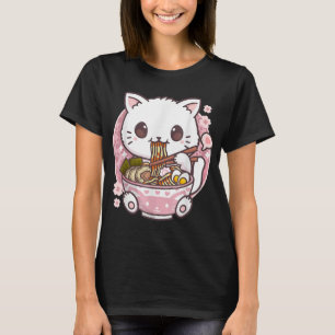 Ramen Cat Kawaii Anime Ramen Cat Cat Lovers Kawaii T-shirt