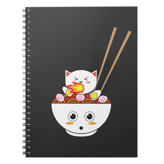 Ramen Cat Kawaii Gift for Otakus Notitieboek (Voorkant)