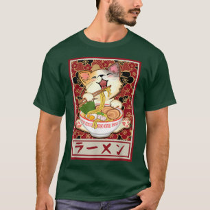 Ramen Cat Kawaii Neko Anime Japanse Tieners Bo T-shirt