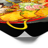 Ramen Cat Kawaii Neko Anime Otaku Cats Japans nr. Poster (Hoek)