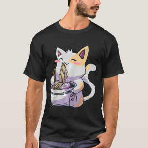 Ramen Cat Kawaii Neko Anime Schattige Japans cadea T-shirt