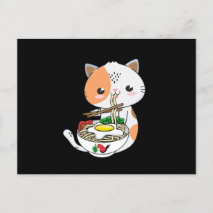 Ramen Cat Kitten Briefkaart
