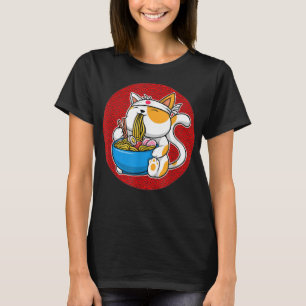 Ramen Cat Neko Anime Cat Lover Kawaii Japans Gir T-shirt