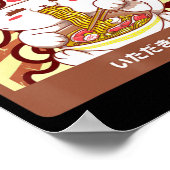 Ramen Cat Neko Anime Kawaii Japans Kat Lover T-shi Poster (Hoek)