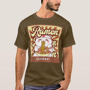 Ramen Cat Neko Anime Kawaii Japans Kat Lover T-shi T-shirt
