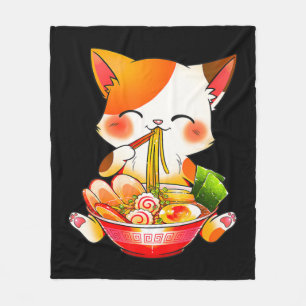 Ramen Cat Neko Anime Kawaii Japans voedsel Gift Gi Fleece Deken