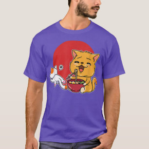 Ramen Cat Neko Anime Kawaii Noodle Japanese Merch T-shirt