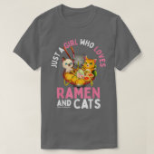 Ramen Cat Neko Kawaii Anime Cats Gift Girl Teen Gi T-shirt (Design voorkant)