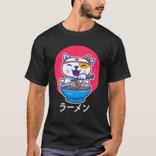 Ramen Cat Neko Kawaii Anime Japanse noedels Gift T-shirt