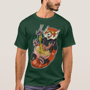 Ramen Cat Panda Kawaii Anime Japans voedsel 964 T-shirt