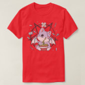 Ramen Cat Pastel Gothic Ramen Noodles Occult Penta T-shirt (Design voorkant)