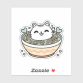 Ramen Cat - Schattige Kawaii Sticker (Vel)