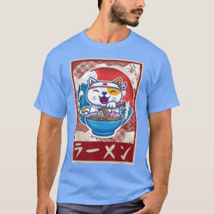 Ramen Cat Shirt Kawaii Anime Japans eten Gift Te