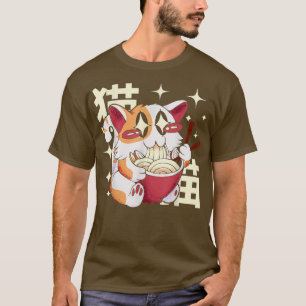 Ramen Cat T Kawaii Anime T-shirt Japanse cadeaus