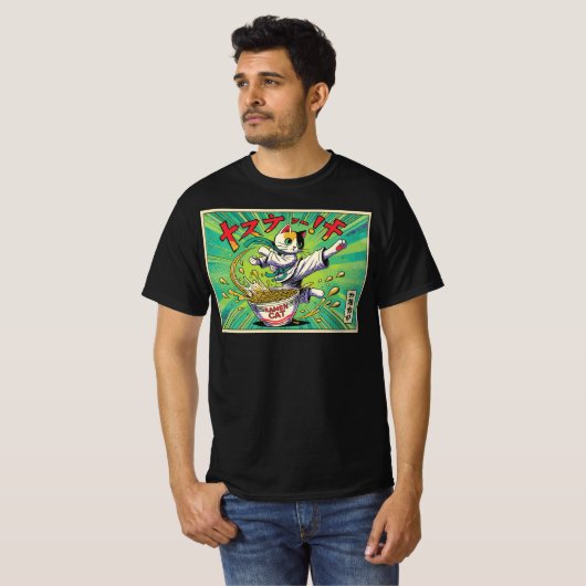 Ramen Cat T-shirt (Voorkant volledig)