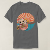 Ramen Cat T-shirt, Japanse Kawaii Cute Anime T-Sh T-shirt (Design voorkant)
