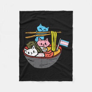 Ramen Cat Transgender LGBT Trans Pride Janpanese N Fleece Deken
