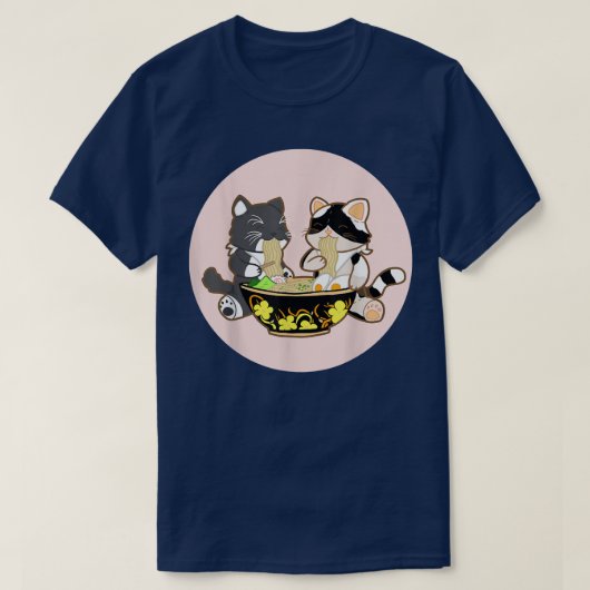 Ramen Cats Anime Kawaii Japans Gift Kat Kitten T-shirt (Design voorkant)