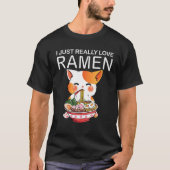 Ramen Cats Kawaii Anime Japanse voedselmeisjes T-shirt (Voorkant)
