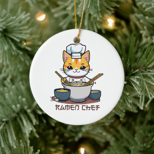 Ramen Chef Keramisch Ornament (Boom)