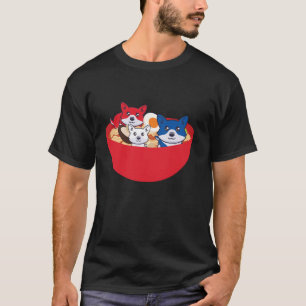 Ramen corgies 4th of July Verenigde Staten Patriot T-shirt