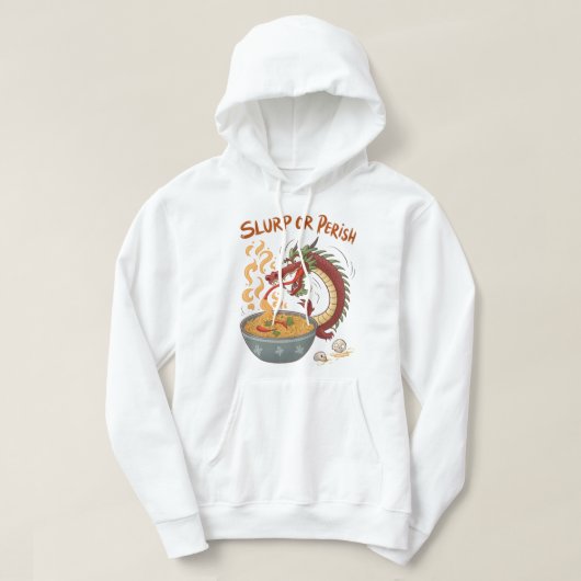 Ramen Dragon Fury | Spicy Noodle & Skull Steam T-S Hoodie (Design voorkant)