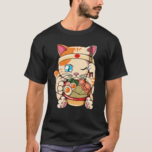 Ramen Eet Kat Baka Japans T-shirt (Voorkant)