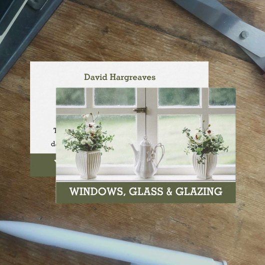 Ramen en beglazing Visitekaartje. Visitekaartje