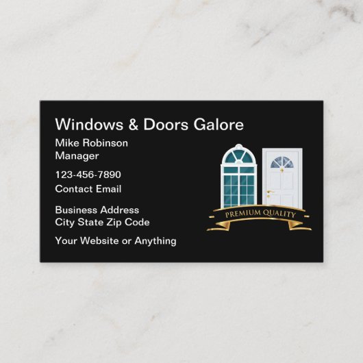 Ramen en Deuren Constructie Visitekaartjes (Voorkant)