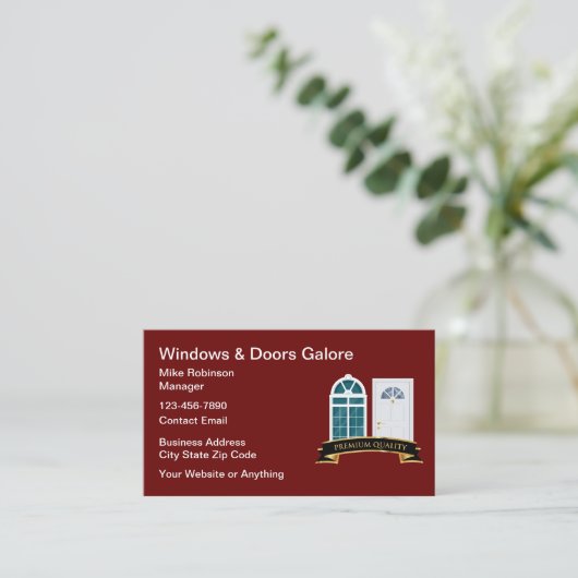 Ramen en Deuren Constructie Visitekaartjes (Staand voorkant)